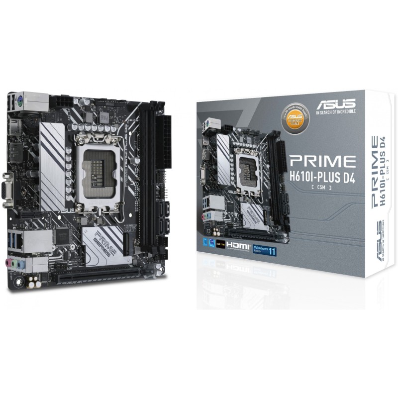 Buy ASUS PRIME H610I-PLUS D4-CSM S1700 DDR4 HDMI-DP-VGA mITX - H610I-PLUS - Mini... in Cyprus, Nicosia, Limassol, Larnaka, Pafos