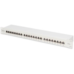 Buy DIGITUS Patchpanel 1U 24-Port Cat6a Shielded Light Grey in Cyprus, Nicosia, Limassol, Larnaka, Pafos
