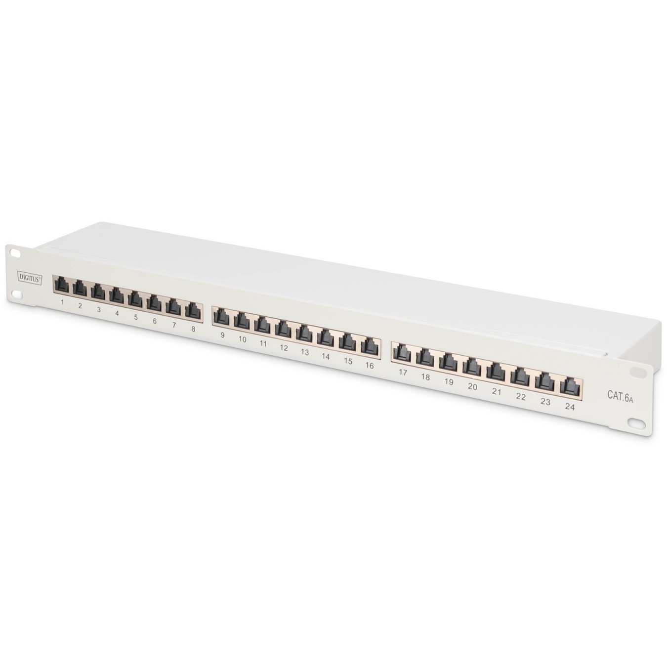 DIGITUS Patchpanel 1U 24-Port Cat6a Shielded Light Grey — Buy in Cyprus with Fast Delivery