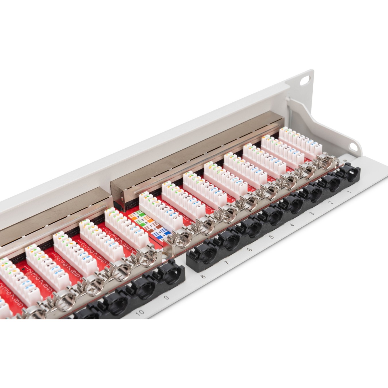 DIGITUS Patchpanel 1U 24-Port Cat6a Shielded Light Grey — Buy in Cyprus with Fast Delivery