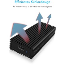 ICY BOX External USB-C 3.1 NVMe M.2 Enclosure - IB-1816M-C31 - Aluminium, Black — Buy in Cyprus with Fast Delivery