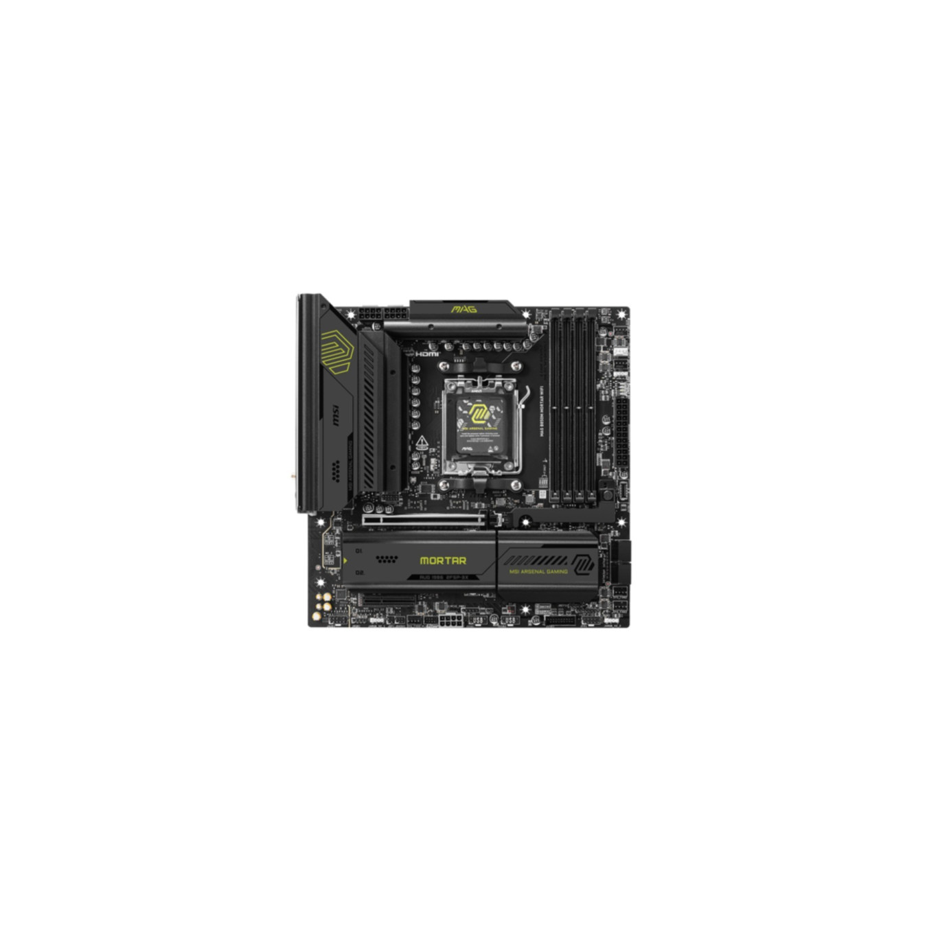 MSI MAG B850M MORTAR WIFI - AM5 Micro-ATX Motherboard - DDR5, 4x DIMM (256GB), PCIe 4.0, RGB, Wi‑Fi, Black