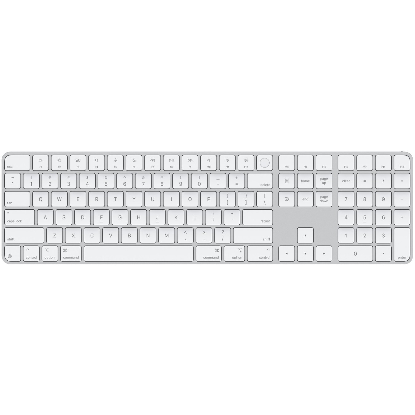 Apple Magic Keyboard with Touch ID and Numeric Keypad for Mac with Apple Silicon - US English - White Keys