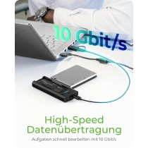 ICY BOX IB-180MS-C31 USB-C USB-A 3.2 DockingStation für M.2 NVMe SSD und 3.5' 2.5' SATA HDD