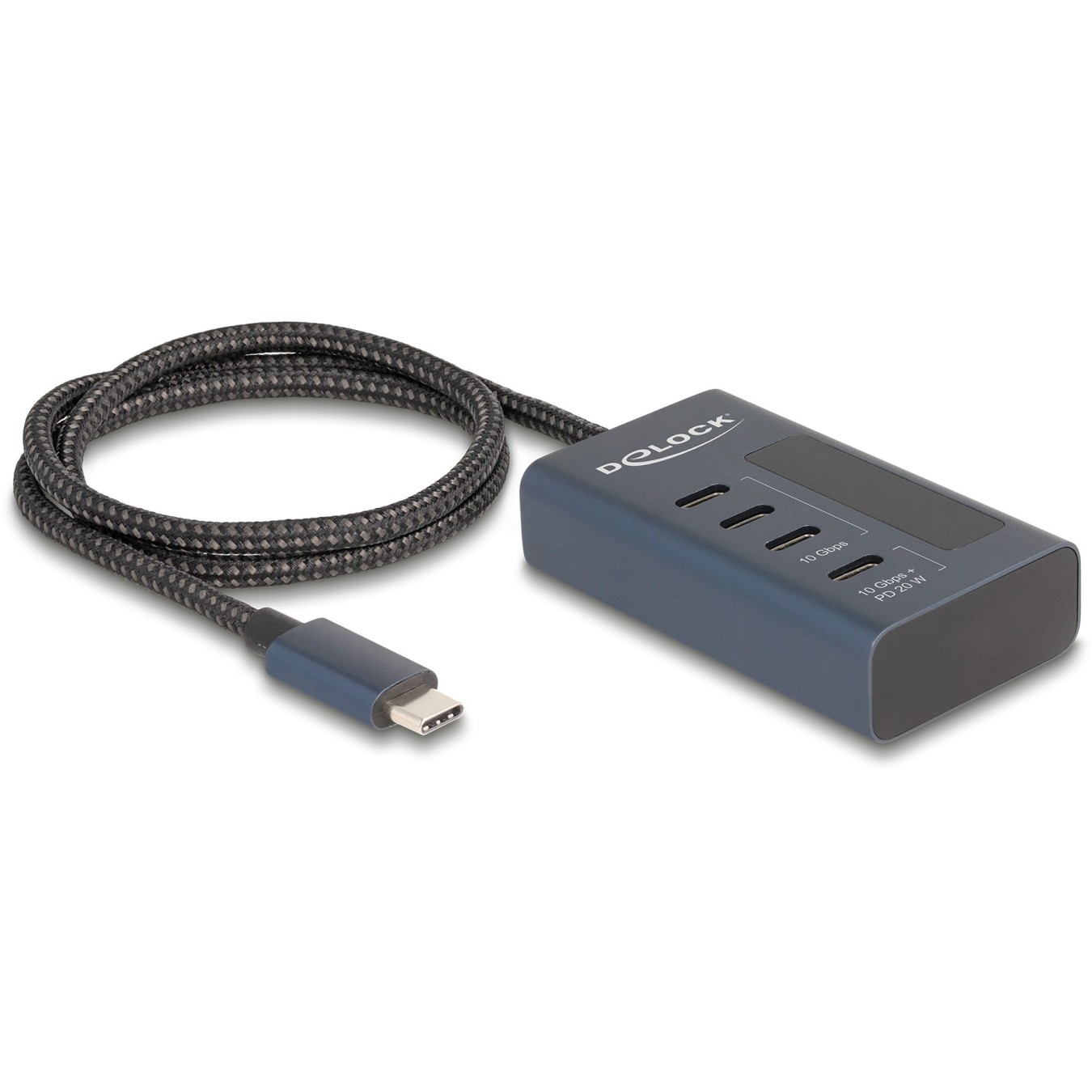 DELOCK USB 10 Gbps Hub with 4 USB-C Ports - 3 Data & 1 PD 20W with Power Display — Buy in Cyprus with Fast Delivery