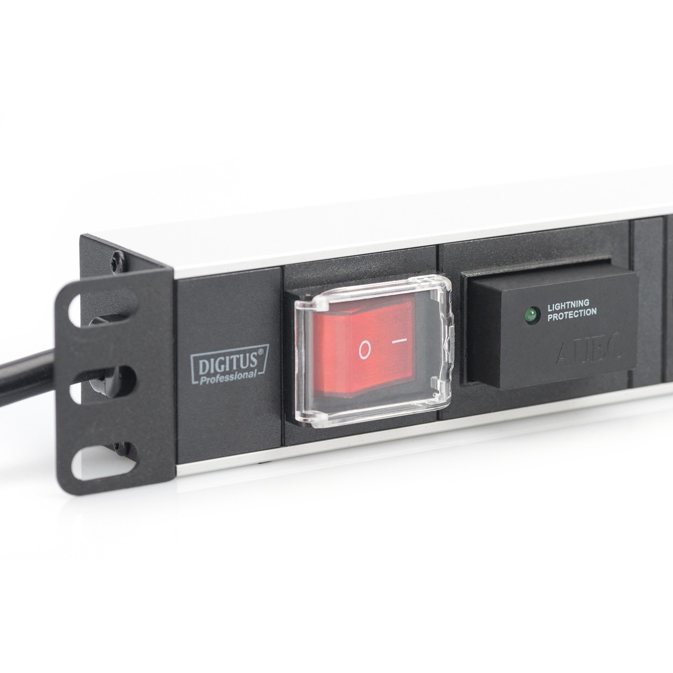 DIGITUS 7-Outlet Power Strip with 2m Lead - Type F Schuko - Silver Aluminium, On/Off Switch — Buy in Cyprus with Fast Delivery