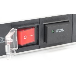 Buy DIGITUS 7-Outlet Power Strip with 2m Lead - Type F Schuko - Silver Aluminium... in Cyprus, Nicosia, Limassol, Larnaka, Pafos