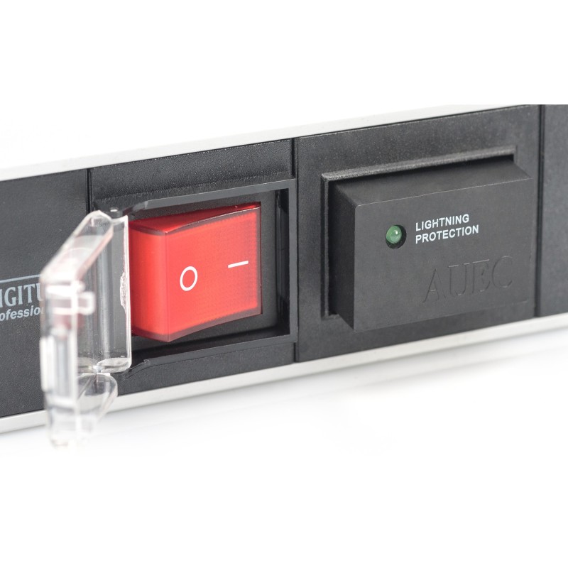 Buy DIGITUS 7-Outlet Power Strip with 2m Lead - Type F Schuko - Silver Aluminium... in Cyprus, Nicosia, Limassol, Larnaka, Pafos