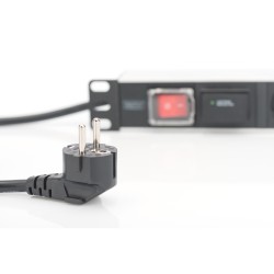 Buy DIGITUS 7-Outlet Power Strip with 2m Lead - Type F Schuko - Silver Aluminium... in Cyprus, Nicosia, Limassol, Larnaka, Pafos