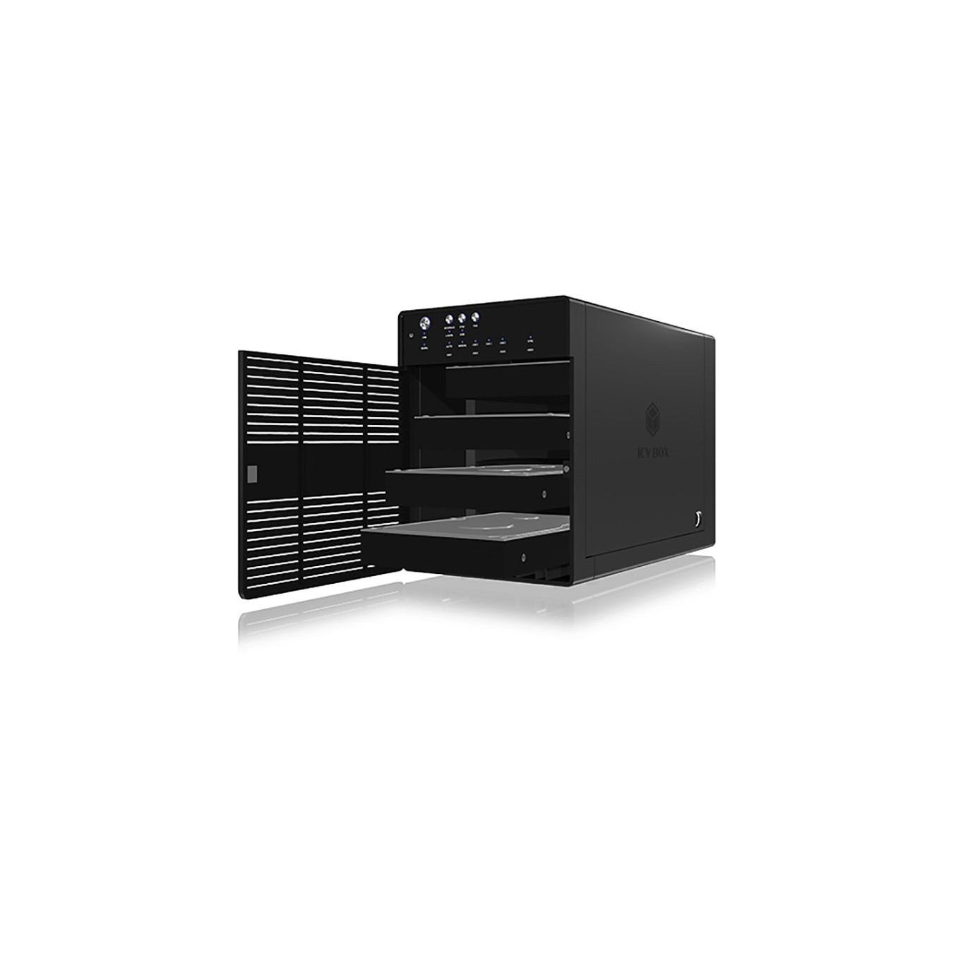 ICY BOX IB-3640SU3 JBOD Enclosure - Black, 4x 3.5\" SATA HDD, USB 3.2 Gen1, eSATA — Buy in Cyprus with Fast Delivery
