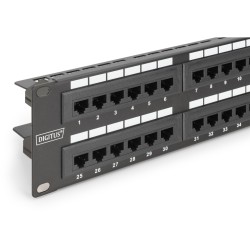Buy DIGITUS Patch Panel 2U 48-Port Cat6 Unshielded Black in Cyprus, Nicosia, Limassol, Larnaka, Pafos
