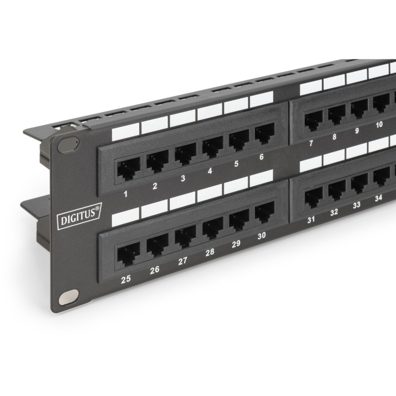Buy DIGITUS Patch Panel 2U 48-Port Cat6 Unshielded Black in Cyprus, Nicosia, Limassol, Larnaka, Pafos
