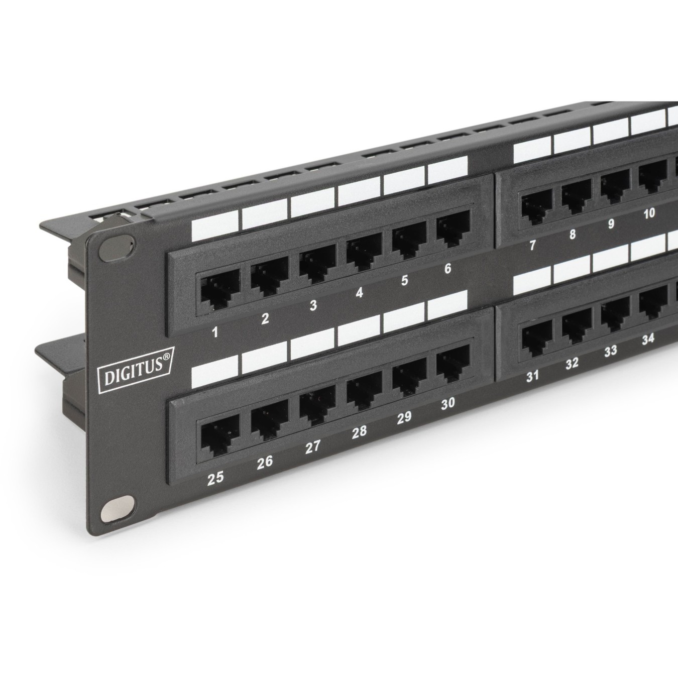 DIGITUS Patch Panel 2U 48-Port Cat6 Unshielded Black — Buy in Cyprus with Fast Delivery
