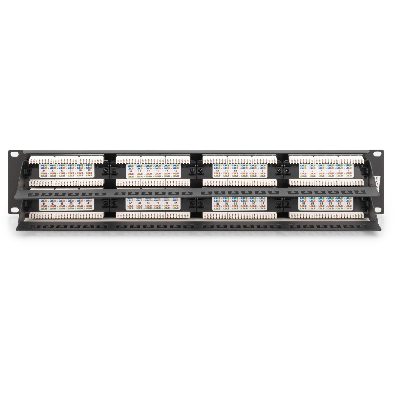 DIGITUS Patch Panel 2U 48-Port Cat6 Unshielded Black — Buy in Cyprus with Fast Delivery