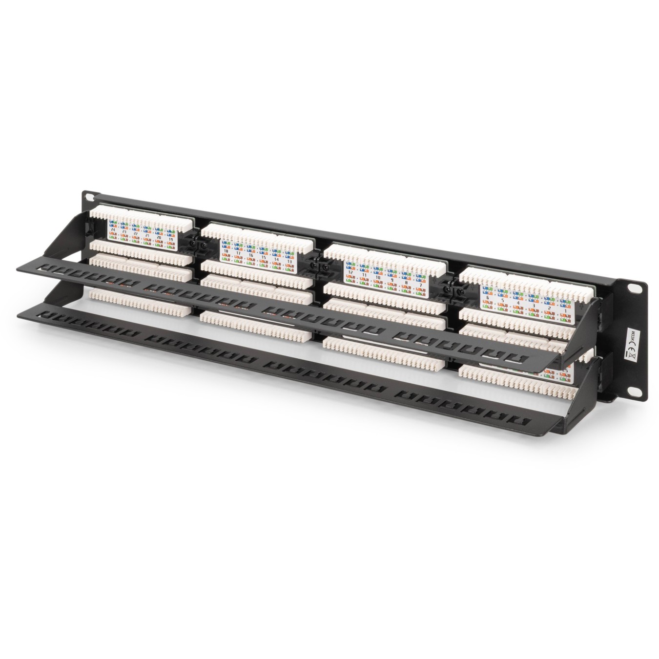 DIGITUS Patch Panel 2U 48-Port Cat6 Unshielded Black — Buy in Cyprus with Fast Delivery