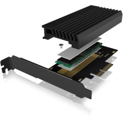 ICY BOX IB-PCI207-1NVMe PCIe x4 to M.2 NVMe 2280/2260/2242 w/ Heatsink (Boxed) — Buy in Cyprus with Fast Delivery
