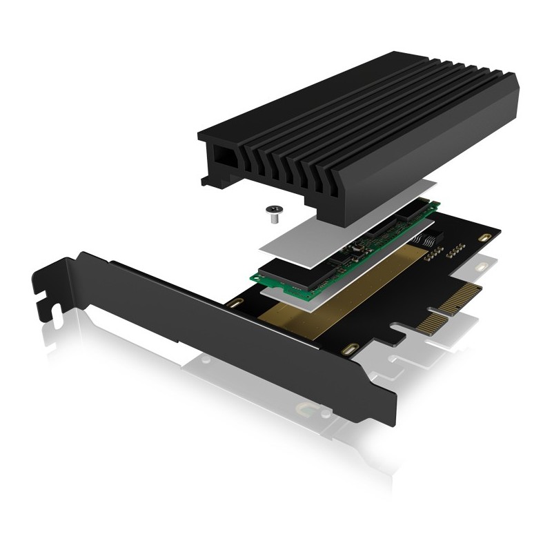 Buy PCI Express Card (x4) to 1x M.2 NVMe 2280 2260 2242 with Heatsink - RaidSonic in Cyprus, Nicosia, Limassol, Larnaka, Pafos