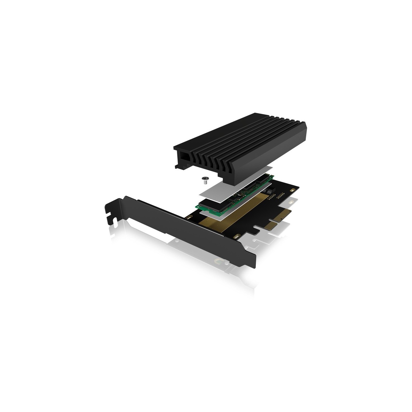 ICY BOX IB-PCI207-1NVMe PCIe x4 to M.2 NVMe 2280/2260/2242 w/ Heatsink (Boxed) — Buy in Cyprus with Fast Delivery