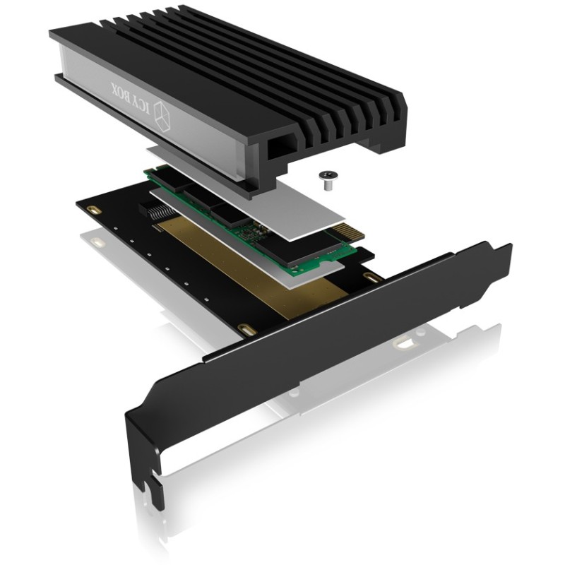 Buy PCI Express Card (x4) to 1x M.2 NVMe 2280 2260 2242 with Heatsink - RaidSonic in Cyprus, Nicosia, Limassol, Larnaka, Pafos