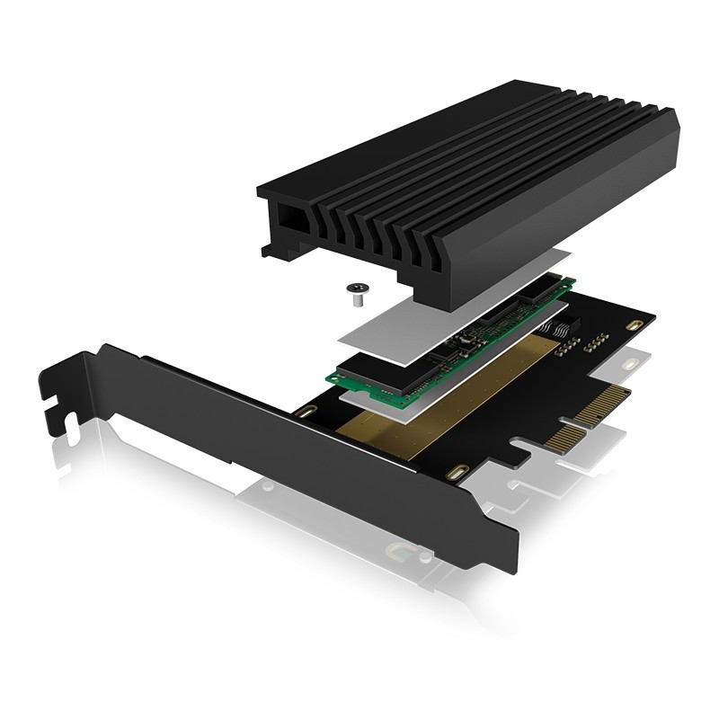 Buy PCI Express Card (x4) to 1x M.2 NVMe 2280 2260 2242 with Heatsink - RaidSonic in Cyprus, Nicosia, Limassol, Larnaka, Pafos