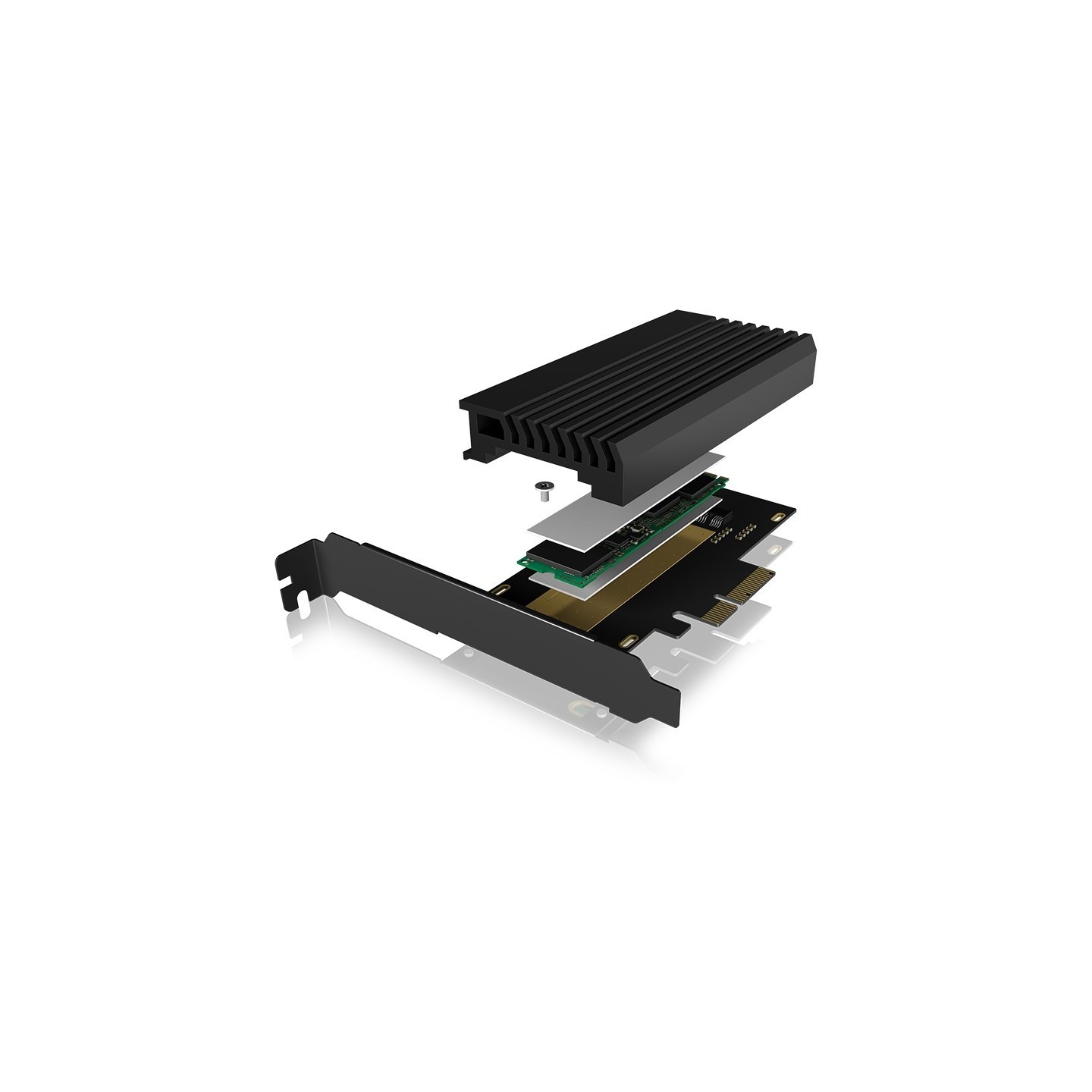 ICY BOX IB-PCI207-1NVMe PCIe x4 to M.2 NVMe 2280/2260/2242 w/ Heatsink (Boxed) — Buy in Cyprus with Fast Delivery
