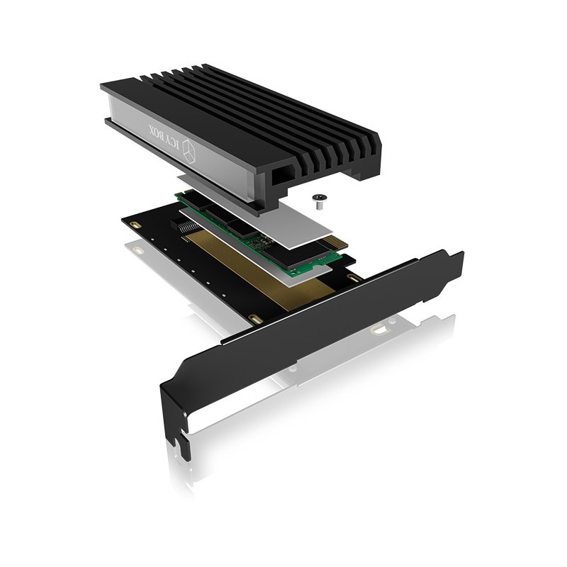 Buy PCI Express Card (x4) to 1x M.2 NVMe 2280 2260 2242 with Heatsink - RaidSonic in Cyprus, Nicosia, Limassol, Larnaka, Pafos