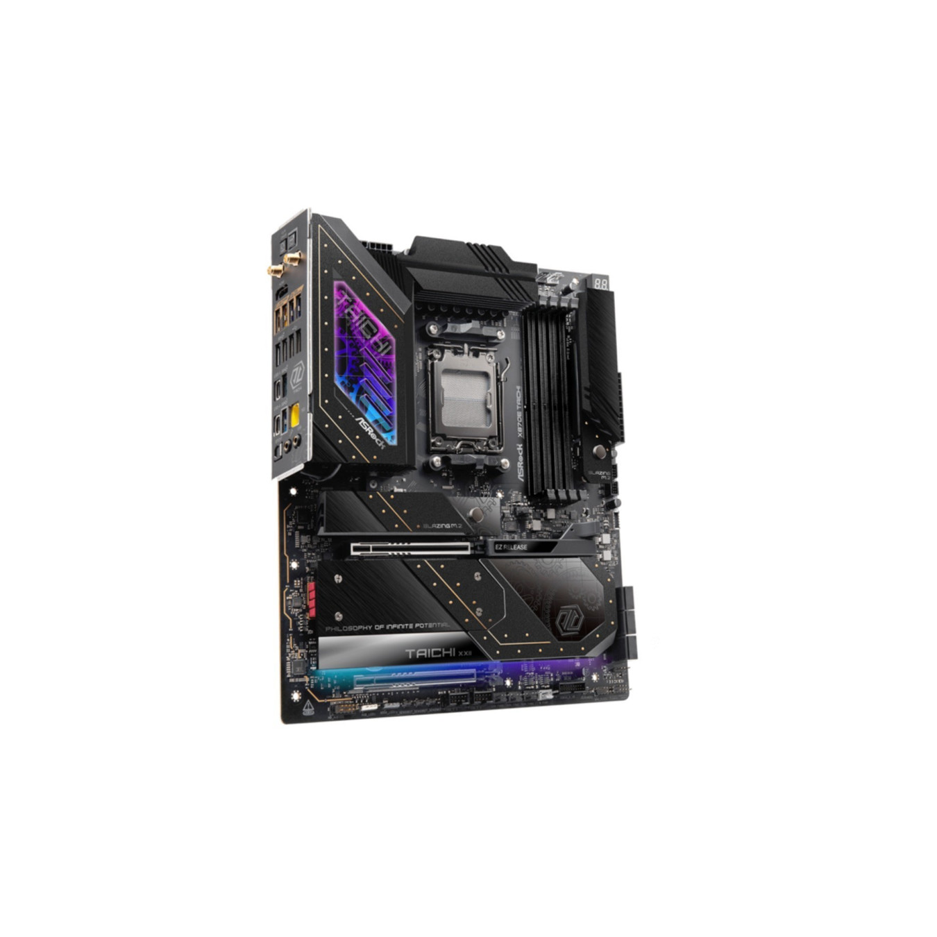 ASRock Taichi X870E - AM5 E-ATX Motherboard, DDR5 4x DIMM 256GB, PCIe 5.0, Wi‑Fi 7, USB4 x2