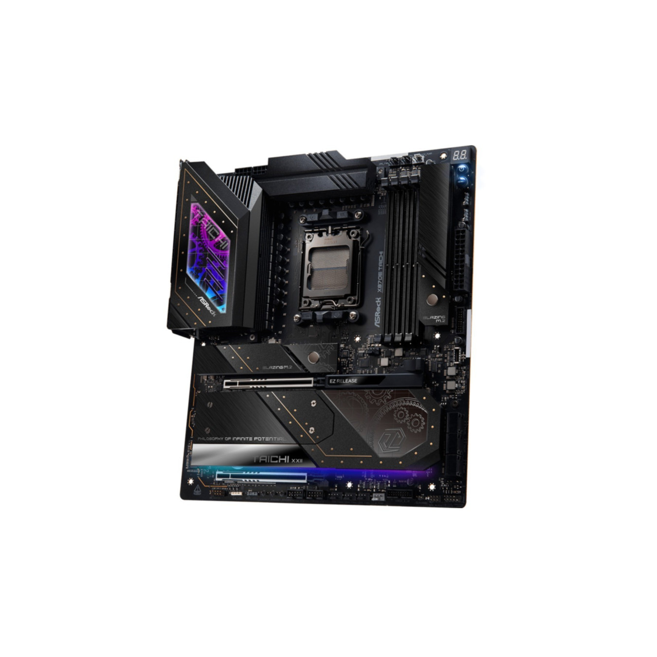 ASRock Taichi X870E - AM5 E-ATX Motherboard, DDR5 4x DIMM 256GB, PCIe 5.0, Wi‑Fi 7, USB4 x2