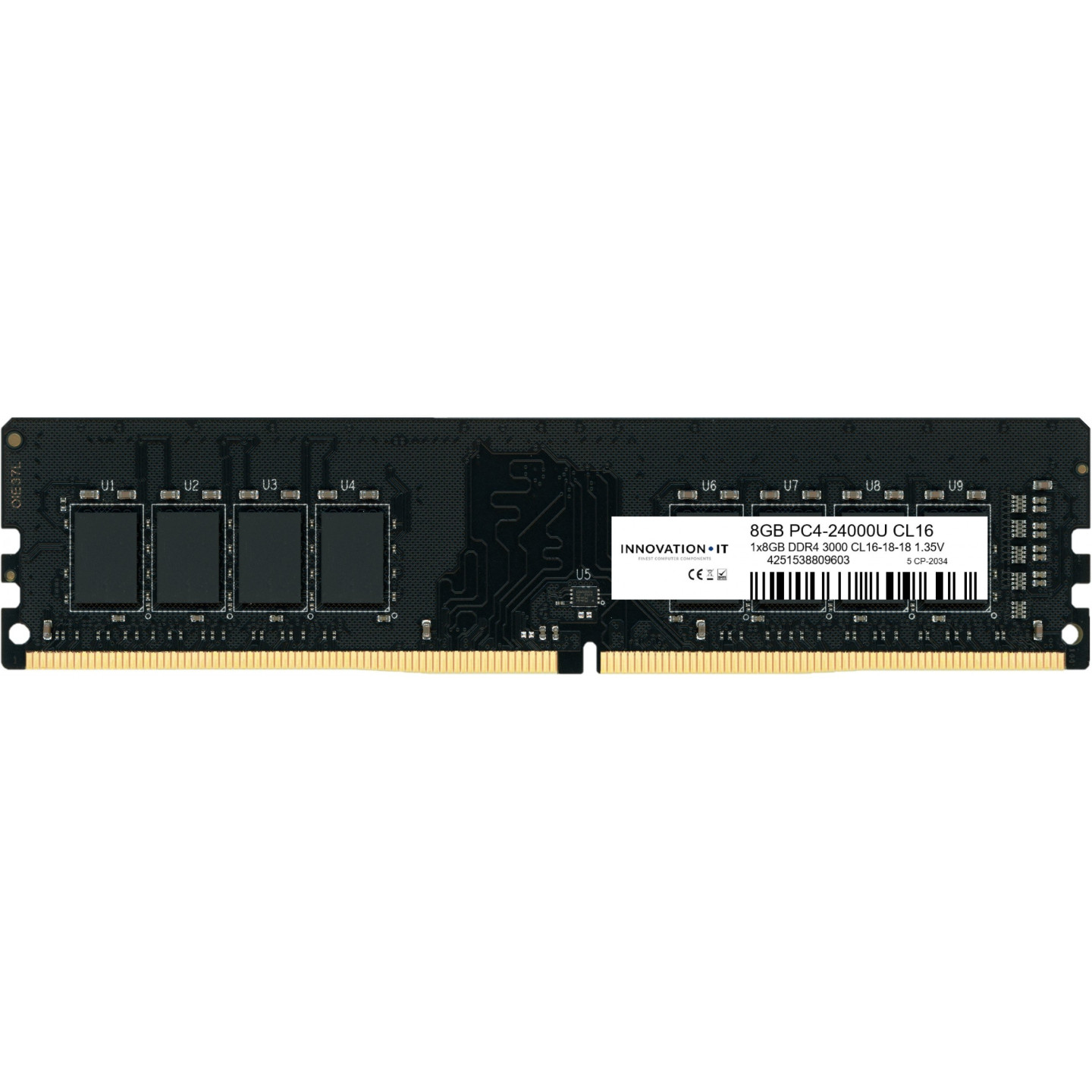 Innovation IT DDR4 3000 CL16 1.35V 1x8GB 288-pin DIMM Inno8G3000s (Boxed) — Buy in Cyprus with Fast Delivery
