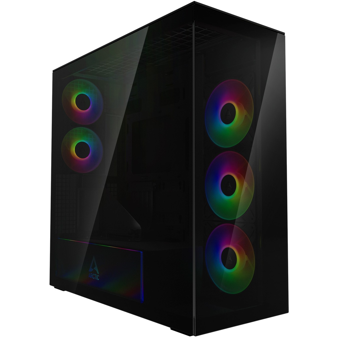 Arctic Xtender VG Black E-ATX Mid Tower – Vertical GPU, 482mm, 5 Fans | Armenius Store