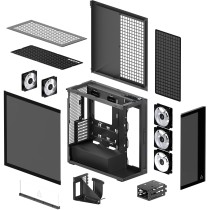 Arctic Xtender VG Black E-ATX Mid Tower – Vertical GPU, 482mm, 5 Fans | Armenius Store
