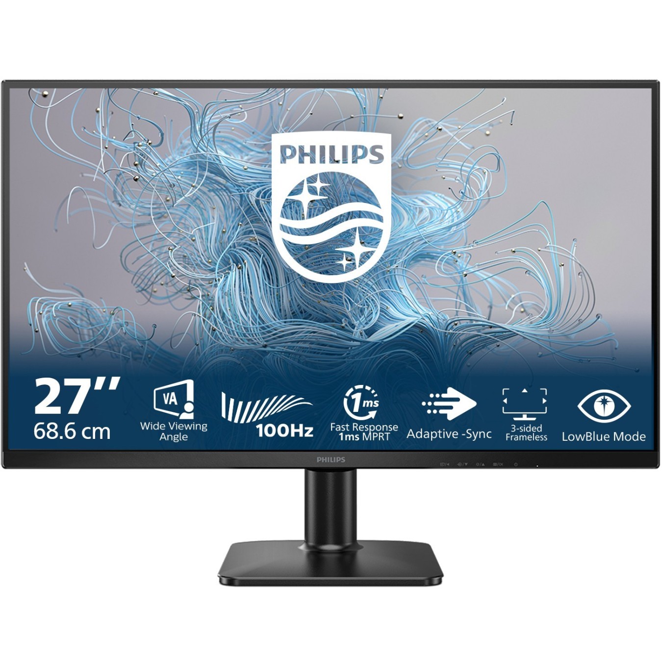 Philips Monitor - 27E2N1100L - 27-inch VA LCD, Full HD, 100 Hz, HDMI+D-Sub, Black — Buy in Cyprus with Fast Delivery