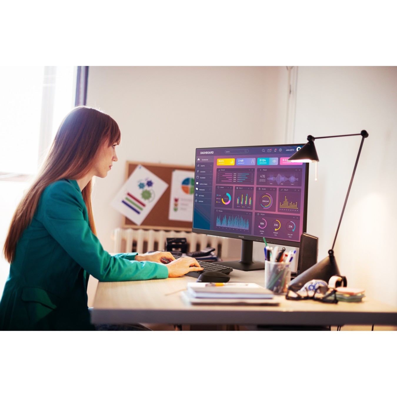 Philips Monitor - 27E2N1100L - 27-inch VA LCD, Full HD, 100 Hz, HDMI+D-Sub, Black — Buy in Cyprus with Fast Delivery