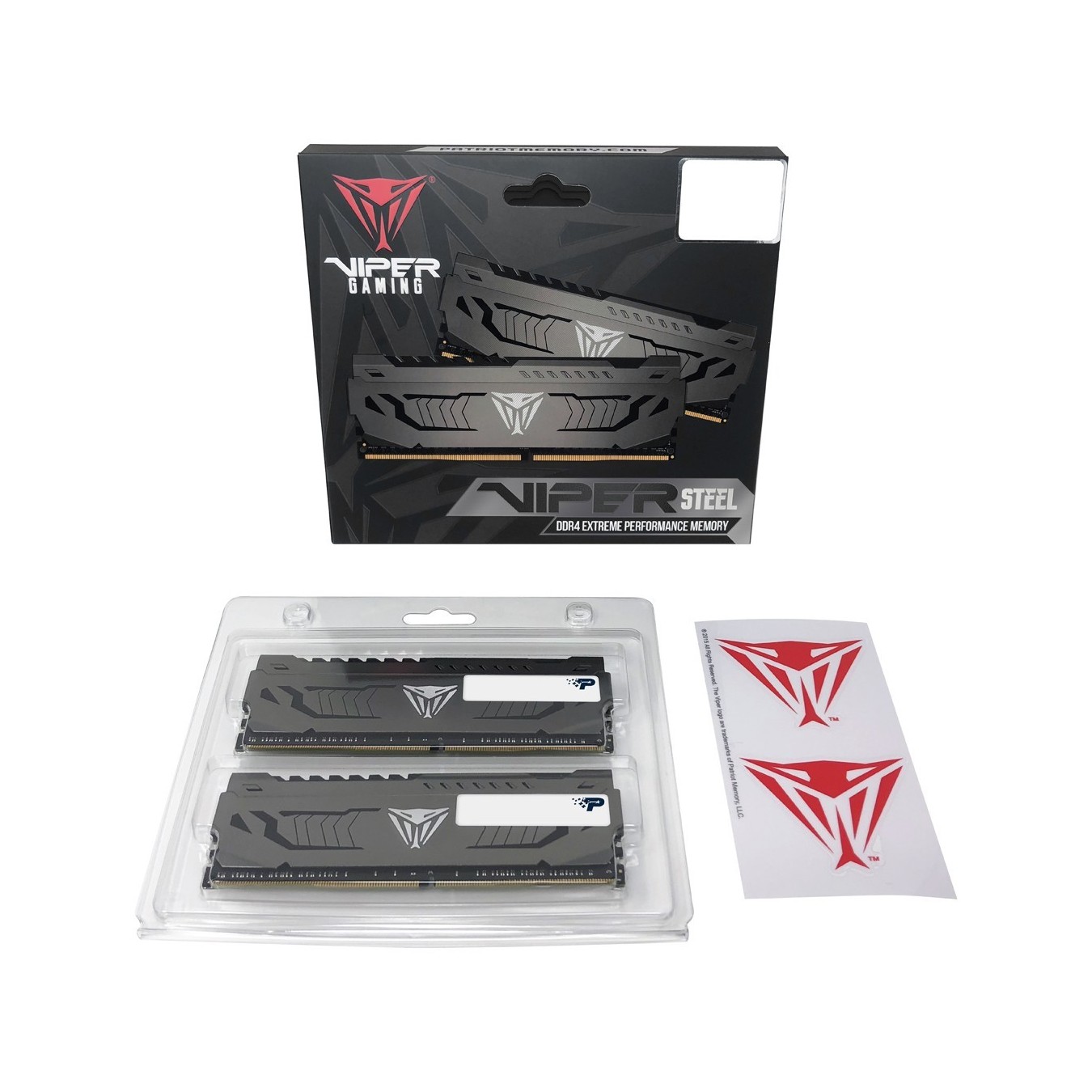 Patriot DIMM 3200 (2x8GB) Dual-Kit - PVS416G320C6K - Viper Steel, DDR4-3200, 16 GB, Intel XMP