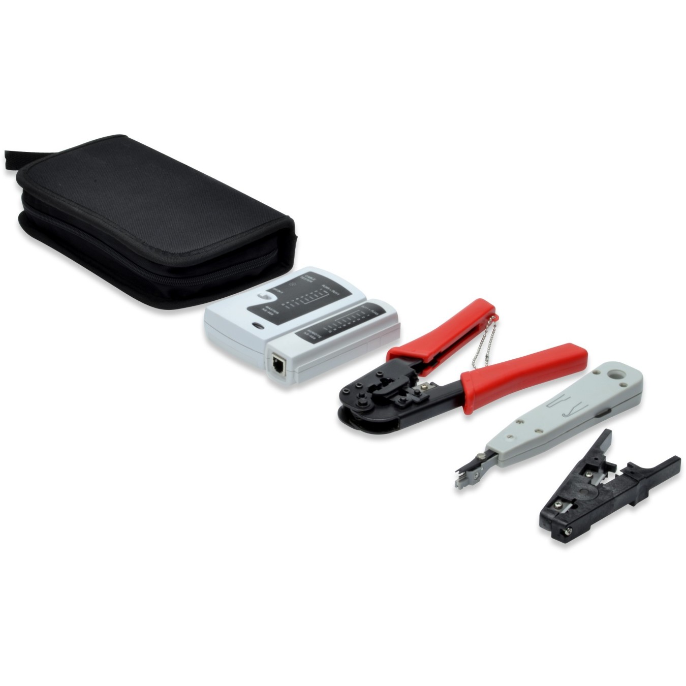 DIGITUS Network Tool Set - Black, Grey, Red — Buy in Cyprus with Fast Delivery