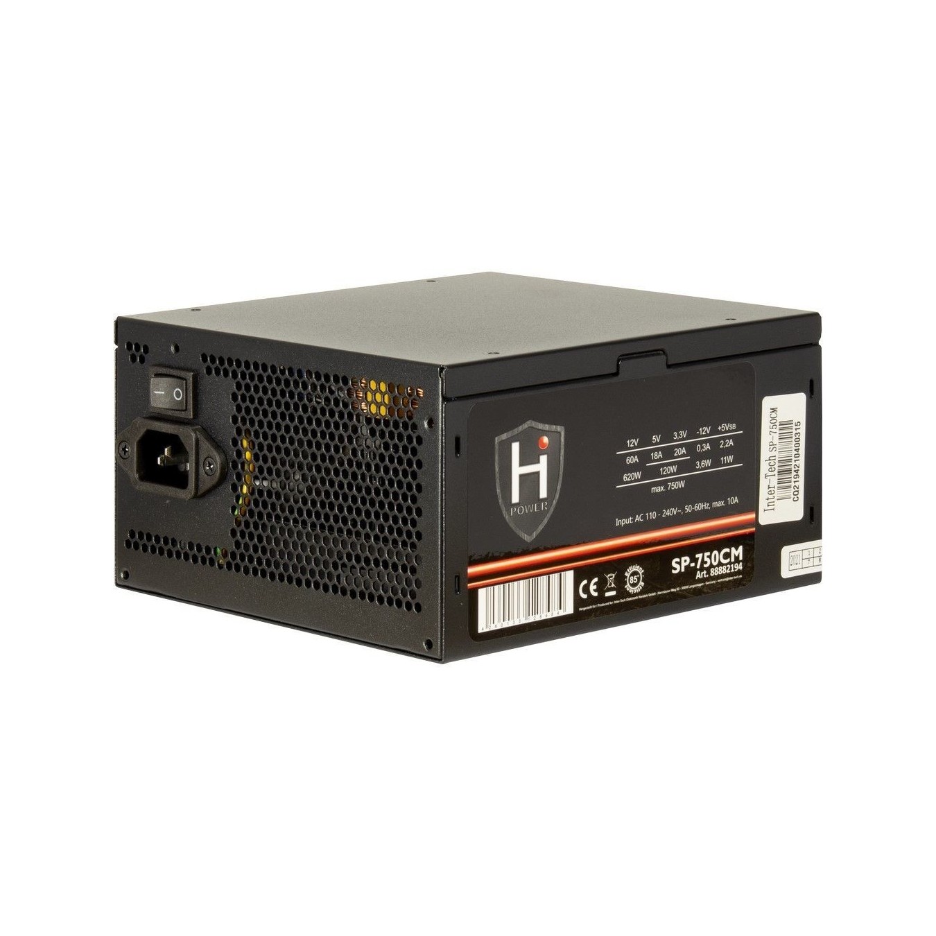 750W Inter-Tech HIPOWER Power Supply - SP-750CM - ATX PSU — Buy in Cyprus with Fast Delivery