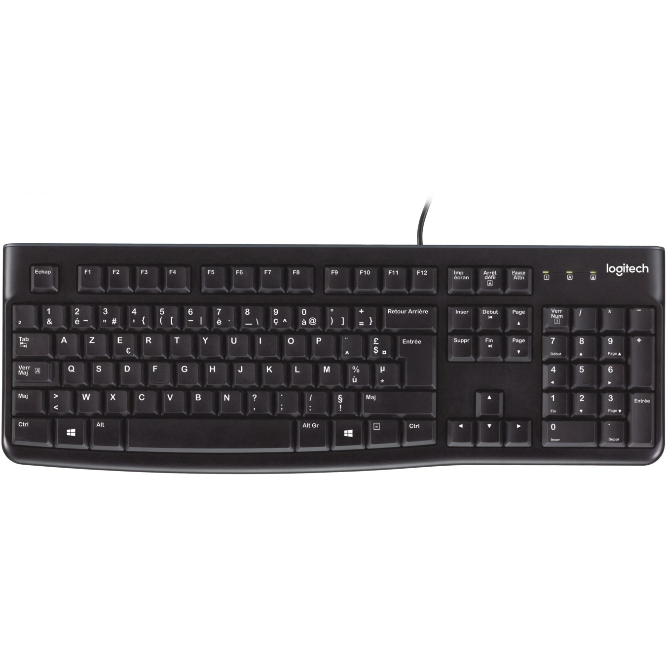 Logitech Keyboard K120 - K120 - Black, Belgian AZERTY, Full-size, Wired USB — Buy in Cyprus with Fast Delivery