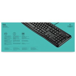 Buy Logitech Keyboard K120 - K120 - Black, Belgian AZERTY, Full-size, Wired USB in Cyprus, Nicosia, Limassol, Larnaka, Pafos