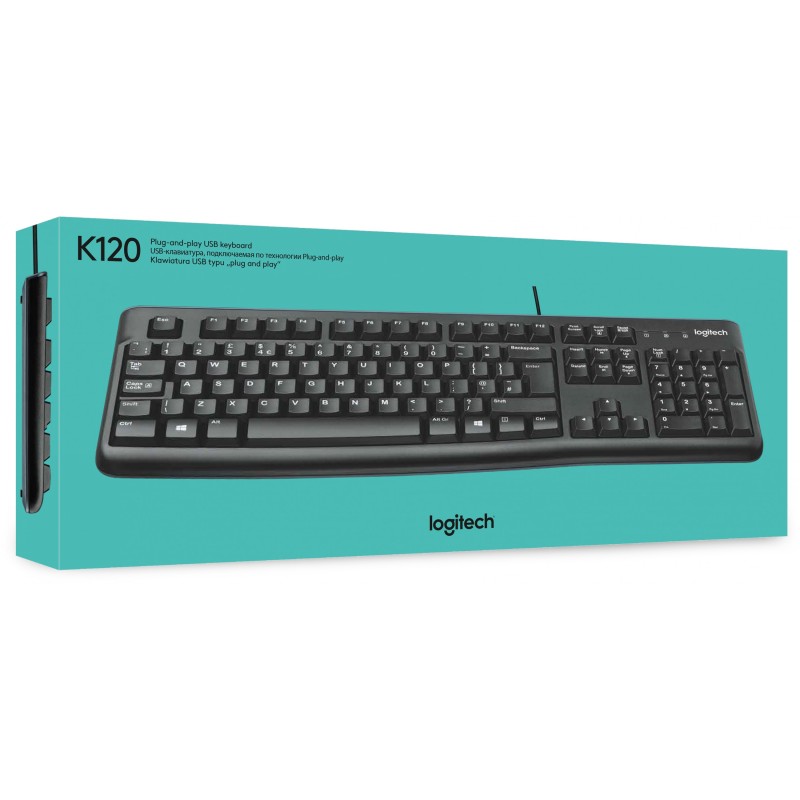 Buy Logitech Keyboard K120 - K120 - Black, Belgian AZERTY, Full-size, Wired USB in Cyprus, Nicosia, Limassol, Larnaka, Pafos