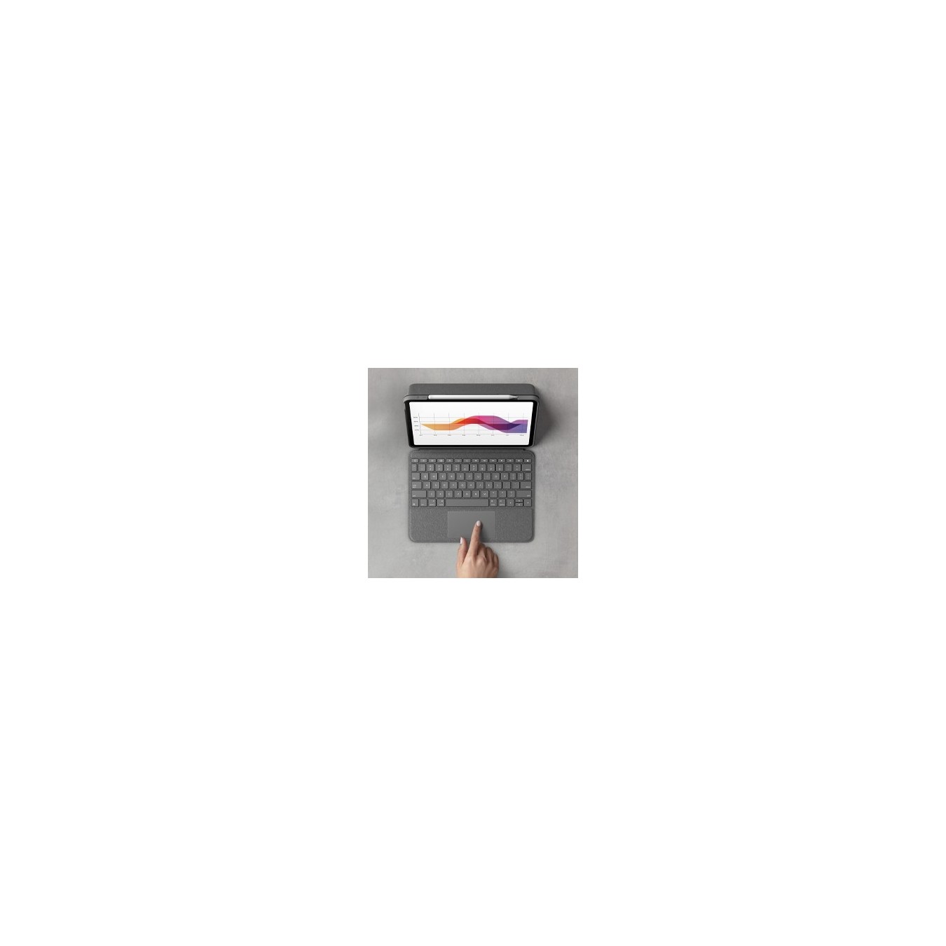 Logitech Slim Folio Keyboard Case - Gray, for Apple iPad Air 10.9in (4th Gen) — Buy in Cyprus with Fast Delivery