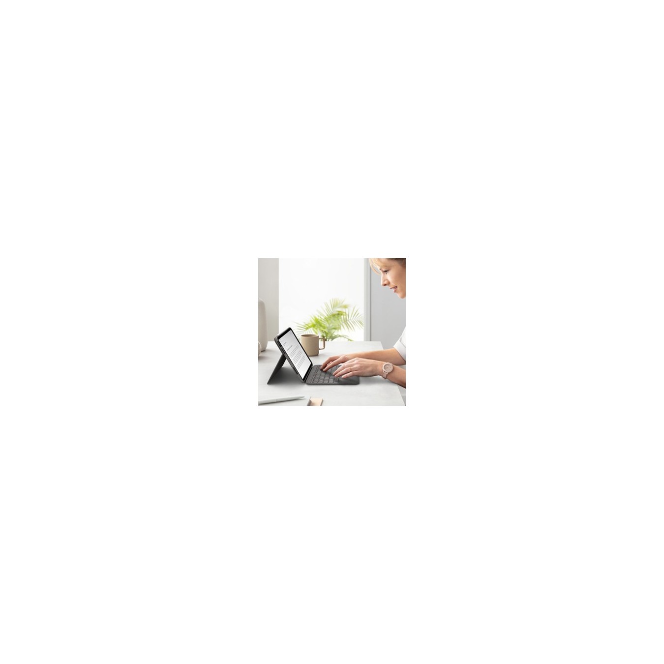 Logitech Slim Folio Keyboard Case - Gray, for Apple iPad Air 10.9in (4th Gen) — Buy in Cyprus with Fast Delivery
