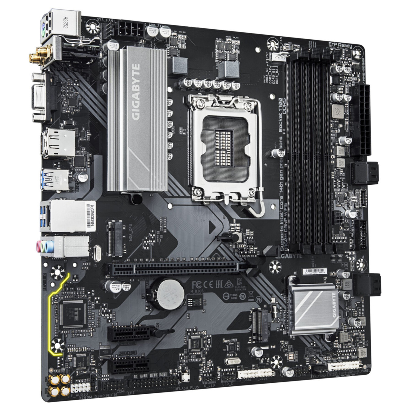 GIGABYTE GA-B760M D3HP WIFI6 - LGA1700 Micro-ATX Motherboard, B760, DDR5, 4x DIMM, 192GB Max
