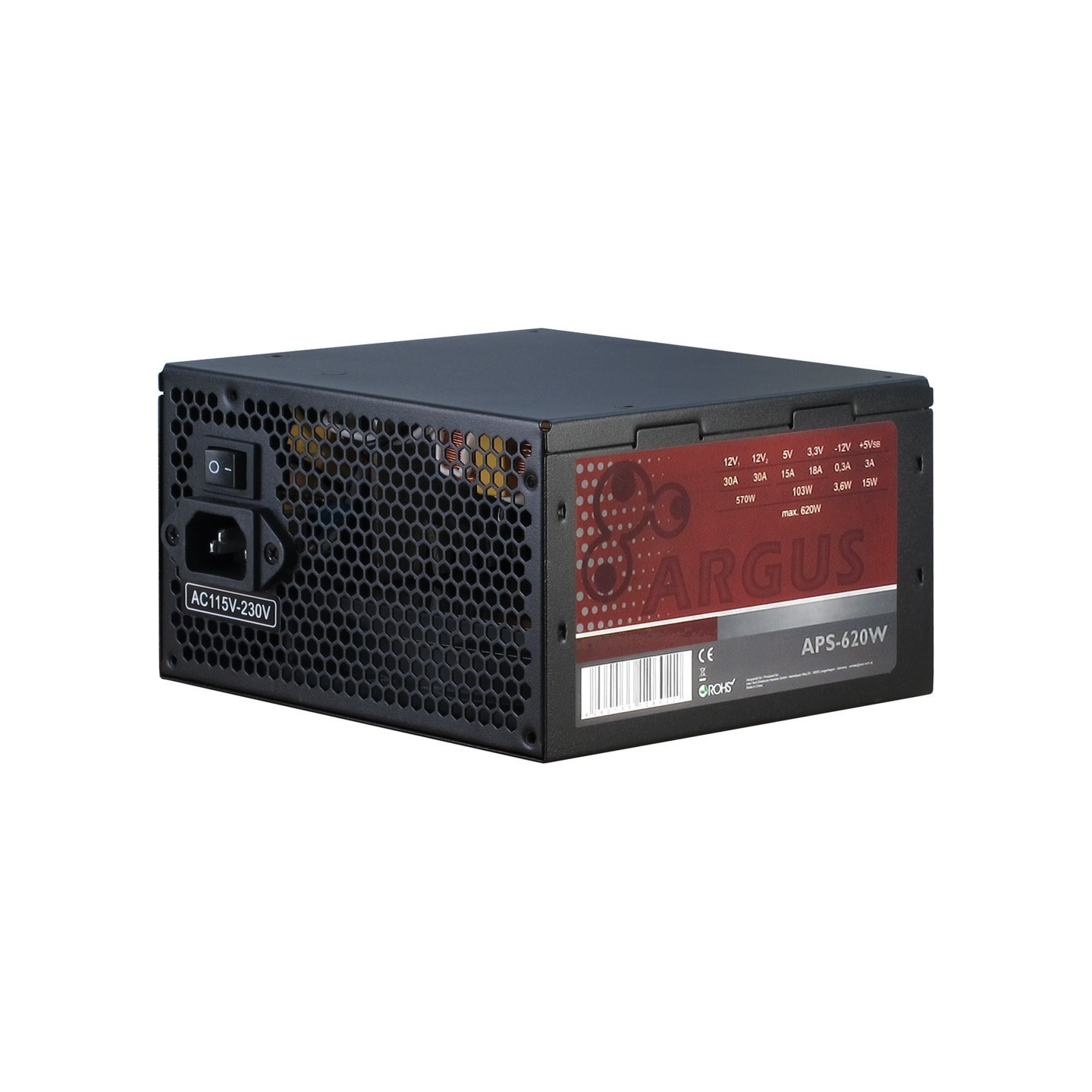 620W Inter-Tech Argus APS-620W - ATX 2.31 Non-Modular PSU (Boxed) — Buy in Cyprus with Fast Delivery