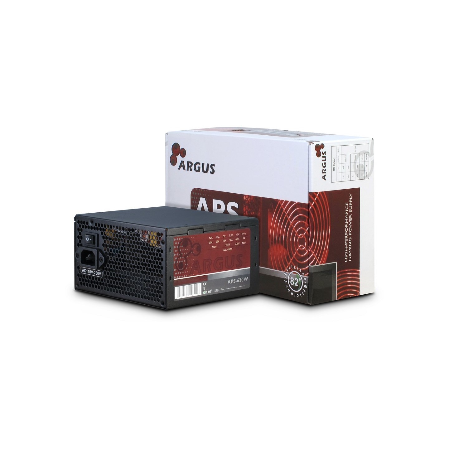620W Inter-Tech Argus APS-620W - ATX 2.31 Non-Modular PSU (Boxed) — Buy in Cyprus with Fast Delivery