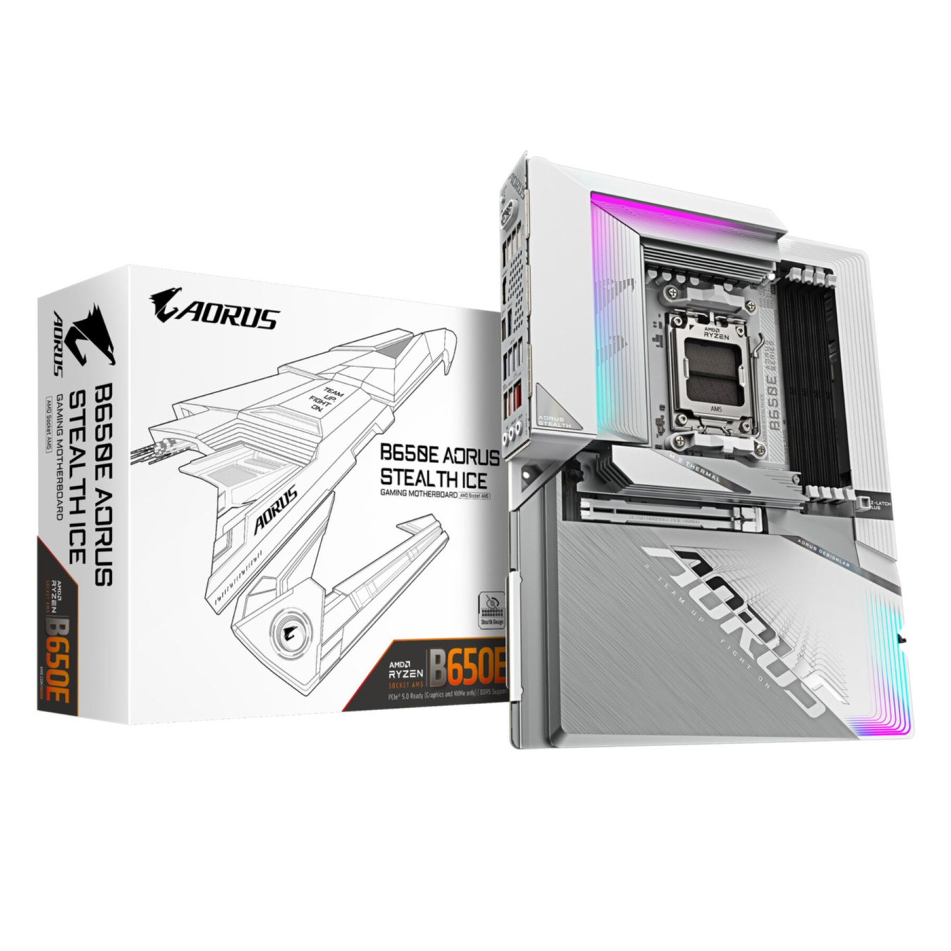 GIGABYTE AORUS B650E STEALTH ICE - GA-B650E-AORUS - AM5, DDR5, 4 DIMM, 256GB Max, ATX — Buy in Cyprus with Fast Delivery