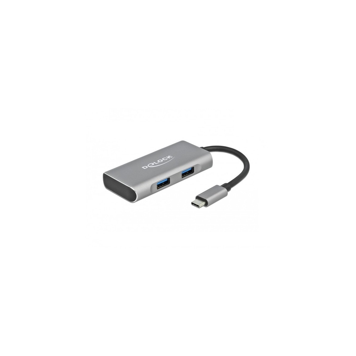 DELOCK External USB 3.2 Gen 2 USB Type-C Hub with 2x USB-A and 2x USB-C - Grey — Buy in Cyprus with Fast Delivery