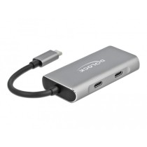 DELOCK External USB 3.2 Gen 2 USB Type-C Hub with 2x USB-A and 2x USB-C - Grey — Buy in Cyprus with Fast Delivery