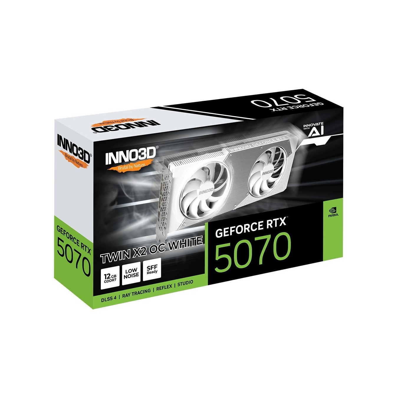 Inno3D RTX5070 TWIN X2 OC WHITE 12GB GDDR7 HDMI 3xDP - RTX5070 - WHITE, 12GB GDDR7, OC — Buy in Cyprus with Fast Delivery