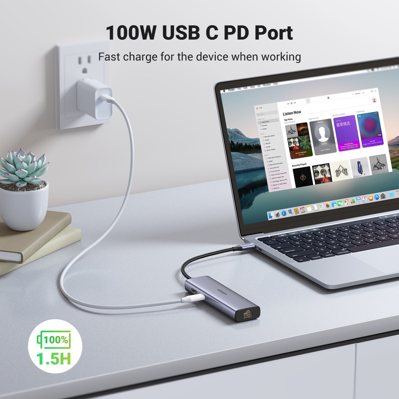 UGREEN USB-C Hub - 2x USB 3.0, HDMI, RJ45, SD & TF, PD Port — Buy in Cyprus with Fast Delivery