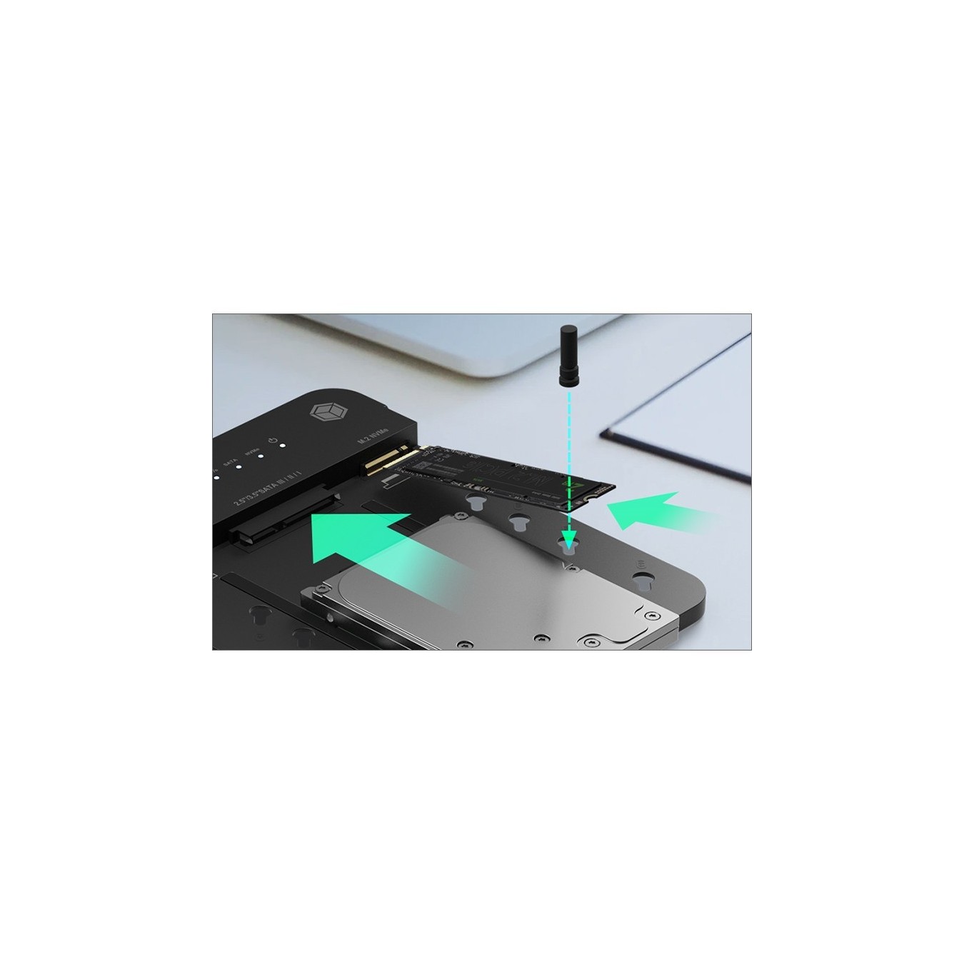 ICY BOX Docking Station 6.4cm (2.5) & SATA & M.2 NVMe - USB 3.2 — Buy in Cyprus with Fast Delivery